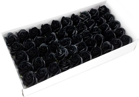 czarne róże mydlane 50sztuk