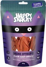 Happy Snacky Przysmak Dla Kota Mini Paski Z Kaczki Z Kocimiętką 80g
