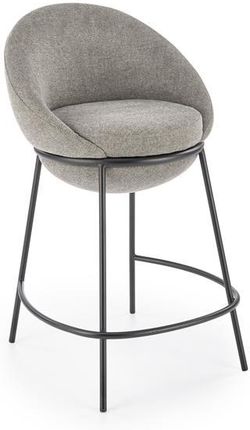 Krzesło barowe H118, tapicerowane, nowoczesne, szary