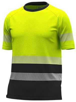 Safety Jogger Oddychalna I Szybkoschnąca Koszulka Z Odblaskowymi Paskami Scuti Tshirt M , , Żółty/Czarny