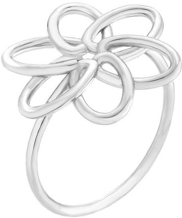 Srebrny pierścionek z kwiatkiem