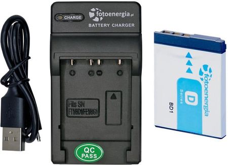 Bateria NP-FD1 NP-BD1 do Sony Cyber-shot BC-TR1 DSC-L1 DSC-L1B [680 mAh] + ładowarka USB