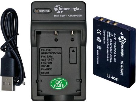 Bateria KLIC-5001 do Kodak DX6490 DX7440 DX7590 [1800 mAh] + ładowarka USB