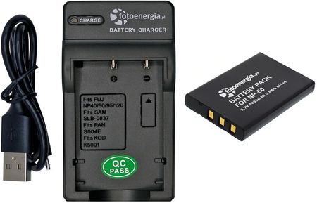 Bateria do Fuji NP-60 NP-30 H10 P10 P30 S10 PDR-BT [1035 mAh] + ładowarka USB