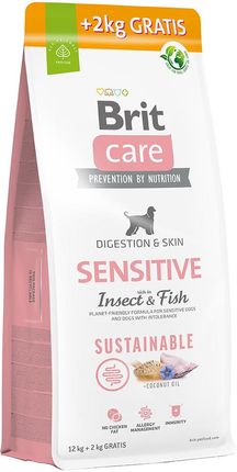 Brit Care Sustainable Sensitive Insect Fish 12kg + 2 kg