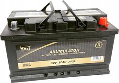 Hart Akumulator 12V 80Ah 740A P+