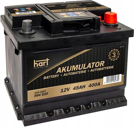 Hart Akumulator 12V 45Ah 400A Prawy+