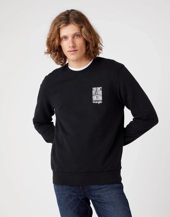 WRANGLER GRAPHIC CREW FADED BLACK W6D8HAXV6