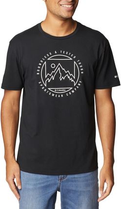 Męska Koszulka z krótkim rękawem Columbia M Rapid Ridge Graphic Tee 1888813020 – Czarny
