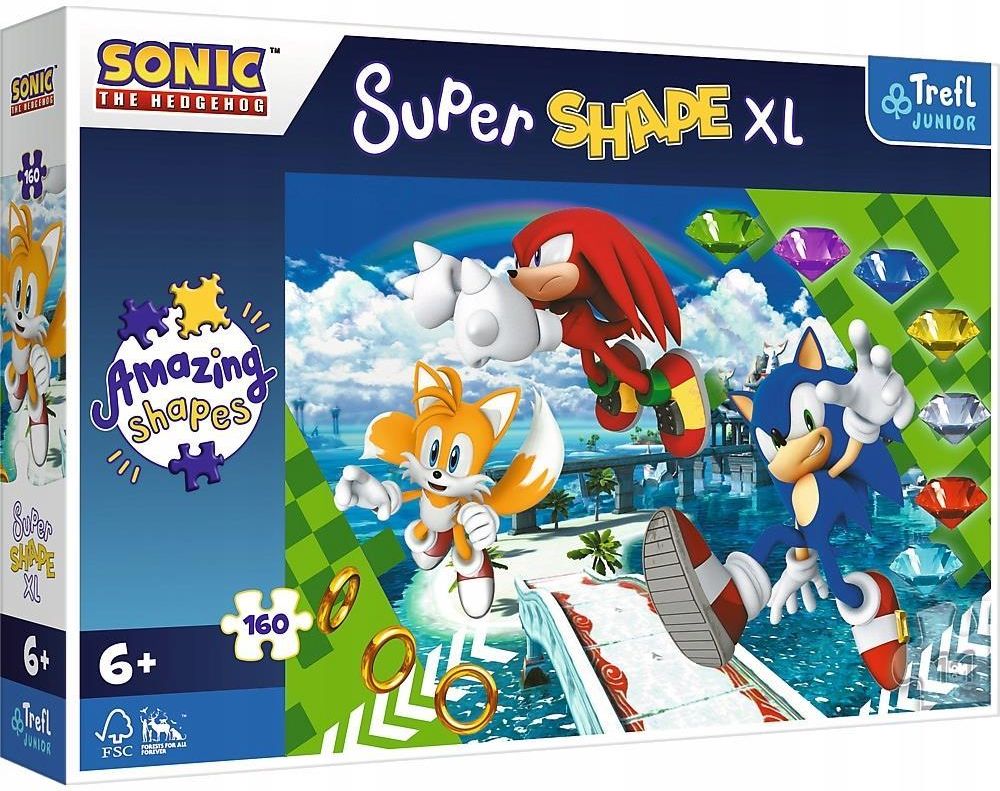 Trefl Puzzle Super Shape XL 160el. Wesoły Sonic 50038 - Ceny i opinie ...