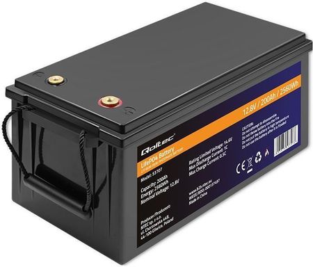 Qoltec Akumulator Lifepo4 128V 200Ah 2560Wh Bms