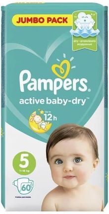 Pampers Active Baby Dry Pieluchy 5 11-16Kg 60szt.