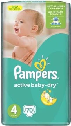 Pampers Active Baby Dry Pieluchy 4 9-14Kg 70szt.