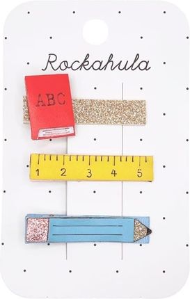 Rockahula Kids - 3 spinki do włosów I Love School