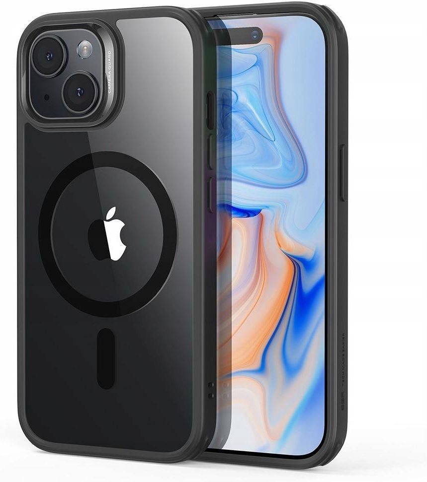 Custodia ESR AIR ARMOR Per IPhone 14 Plus - Trasparente Con Dettagli Nero, Antigoccia