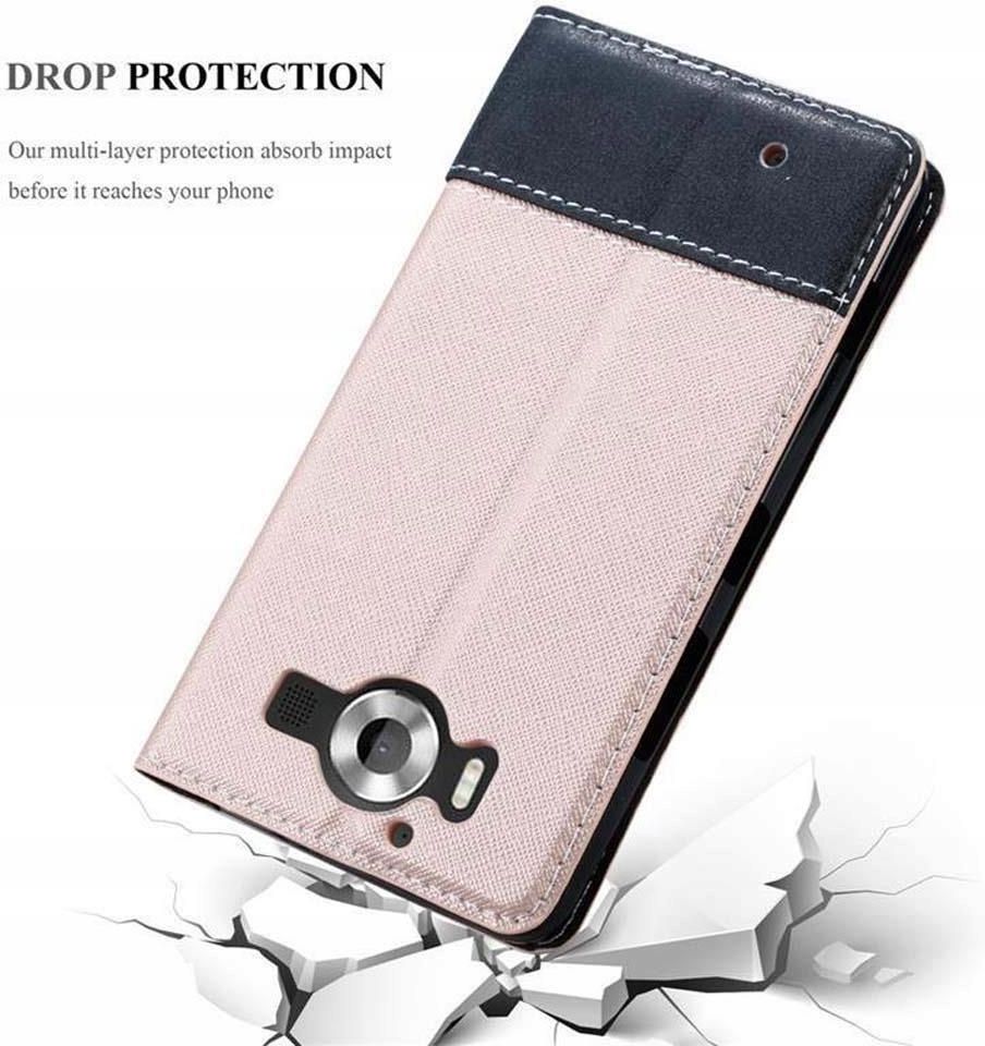 Cadorabo Custodia A Libro Per Nokia Lumia 950 XL - Cover Portafoglio In Pelle Sintetica Con Chiusura Magnetica, Vani Per Carte E Funzione Stand - Colore Classy Argento