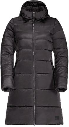 Damski Płaszcz pikowany zimowy Jack Wolfskin Eisbach Coat W 1206981-6350 – Czarny