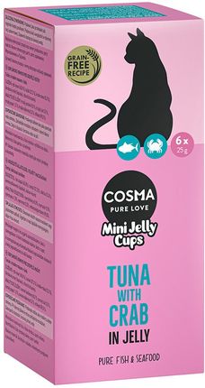 Cosma Mini Jelly Cups Tuńczyk Krab 6x25g