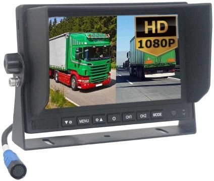 Monitor AHD Heavy Duty 7 cali 4-PIN SPLIT 2 kanałowy z nagrywaniem DVR