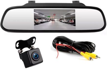 Monitor lusterko 5 kamera cofania w ramce tablicy