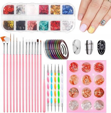 Zestaw Do Manicure 15 Pędzli