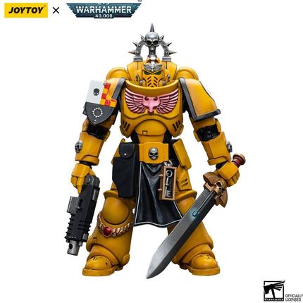 JoyToy Warhammer 40k Action Figure 1/18 Imperial Fists Lieutenant with Power Sword 12cm