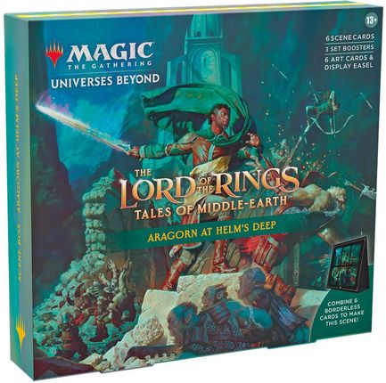 Wizards of the Coast Magic The Gathering The Lord of the Rings Tales of Middle-earth Scene Box Aragorn at Helm's Deep
