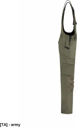 Tricorp Bib I Brace Twill Cordura T67 - Adler Spodnie Robocze Ogrodniczki Unisex, Cordura, Army 48