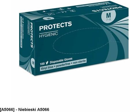 Ardon Protects Hygienic Vinyl - Rękawice Jednorazowe Powder Free Niebieskie, Winyl Bezbarwny A5071 09