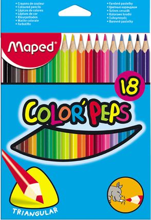 Maped Kredki Trójkątne Colorpeps 18 Kolorów