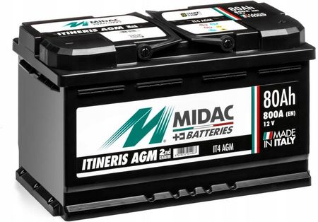 Ac Midac Akumulator Itineris It4 Agm 80Ah 800A L4D