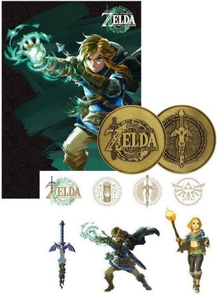 Nintendo Moneta + Plakat + Naklejki The Legend of Zelda Tears of the Kingdom