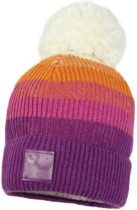 Jamiks BRETTE czapka dla dziewczynki z pomponem fioletowa rozmiar: 54-56