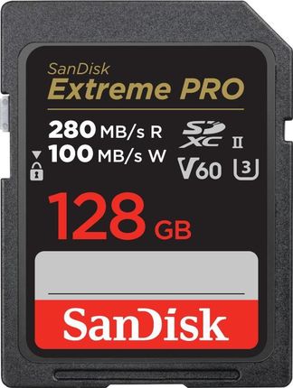 Sandisk SDXC 128GB Extreme Pro 280/100 MB/s V60 UHS-II
