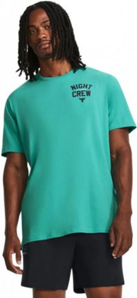 Męski t-shirt z nadrukiem Under Armour Project Rock Night Crew SS - morski ukryte do 12.10
