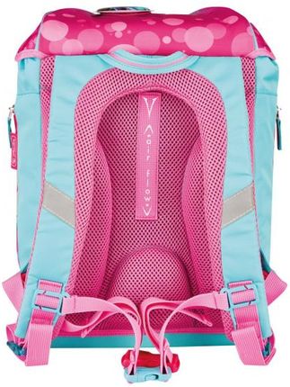 Herlitz Softlight Plus Greenline Pink Bubbles School Bag Pink Light Blue