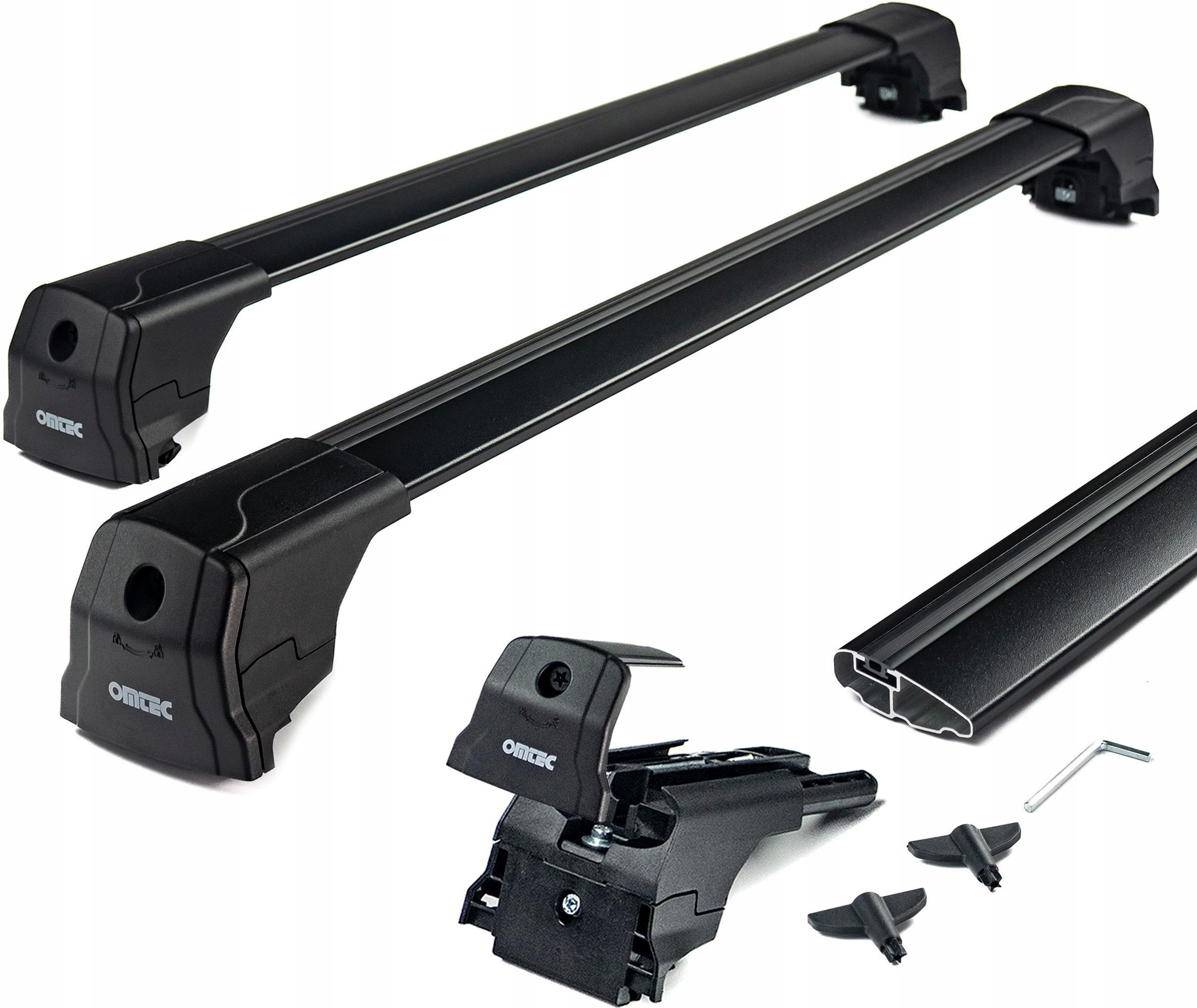 Barres de Toit ACE-2 Railing pour Opel MOKKA X 2016-2020 - Noir - Auto