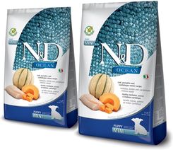 Farmina N&D Ocean Dog Puppy Mini Melon Dorsz Dynia I Melon Dla Szczeniąt I Suk W Ciąży 2X2,5Kg