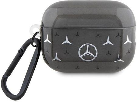 Mercedes Etui Large Star Pattern do Airpods Pro 2 Czarny