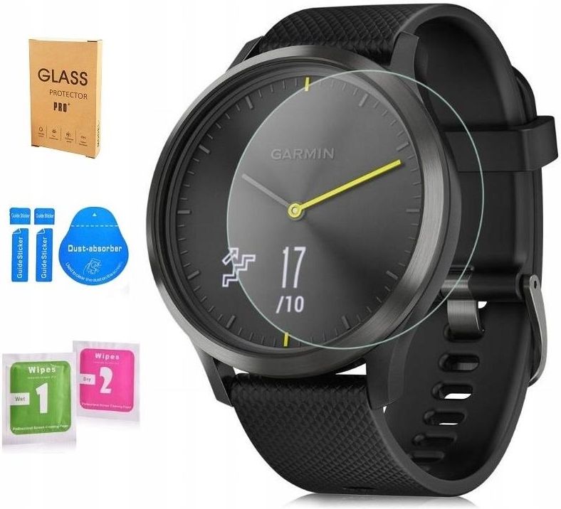 atFoliX Pellicola Vetro per Garmin Vivomove 3s 9H Armatura