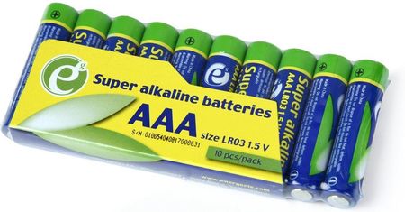 Gembird Baterie AAA LR3 Super Alkaline (10 szt.) (EGBAAAASA01)