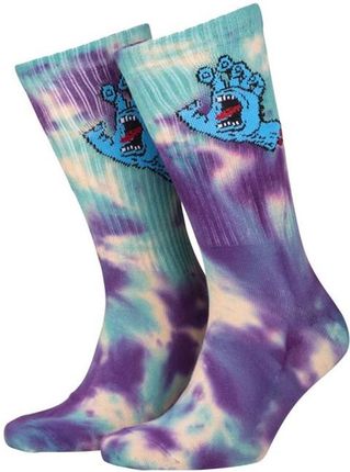 skarpetki SANTA CRUZ - Screaming Hand Tie Dye Sock Oat/Purple/Aqua Tie dye (OAT/PURPLE/AQUA TIE ) ro