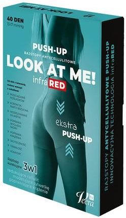 Look At Me! by Veera, antycellulitowe rajstopy Push-Up, 40 DEN, kolor cielisty, rozmiar S