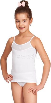 Komplet bielizniany dziewczęcy  ,figi i koszulka komunia  (Biały, 122)