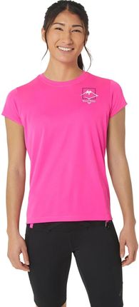 Damska Koszulka z krótkim rękawem Asics Fujitrail Logo 2012C395-701 – Różowy