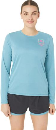 Damska Koszulka z długim rękawem Asics Fujitrail Logo LS Top 2012C710-401 – Niebieski