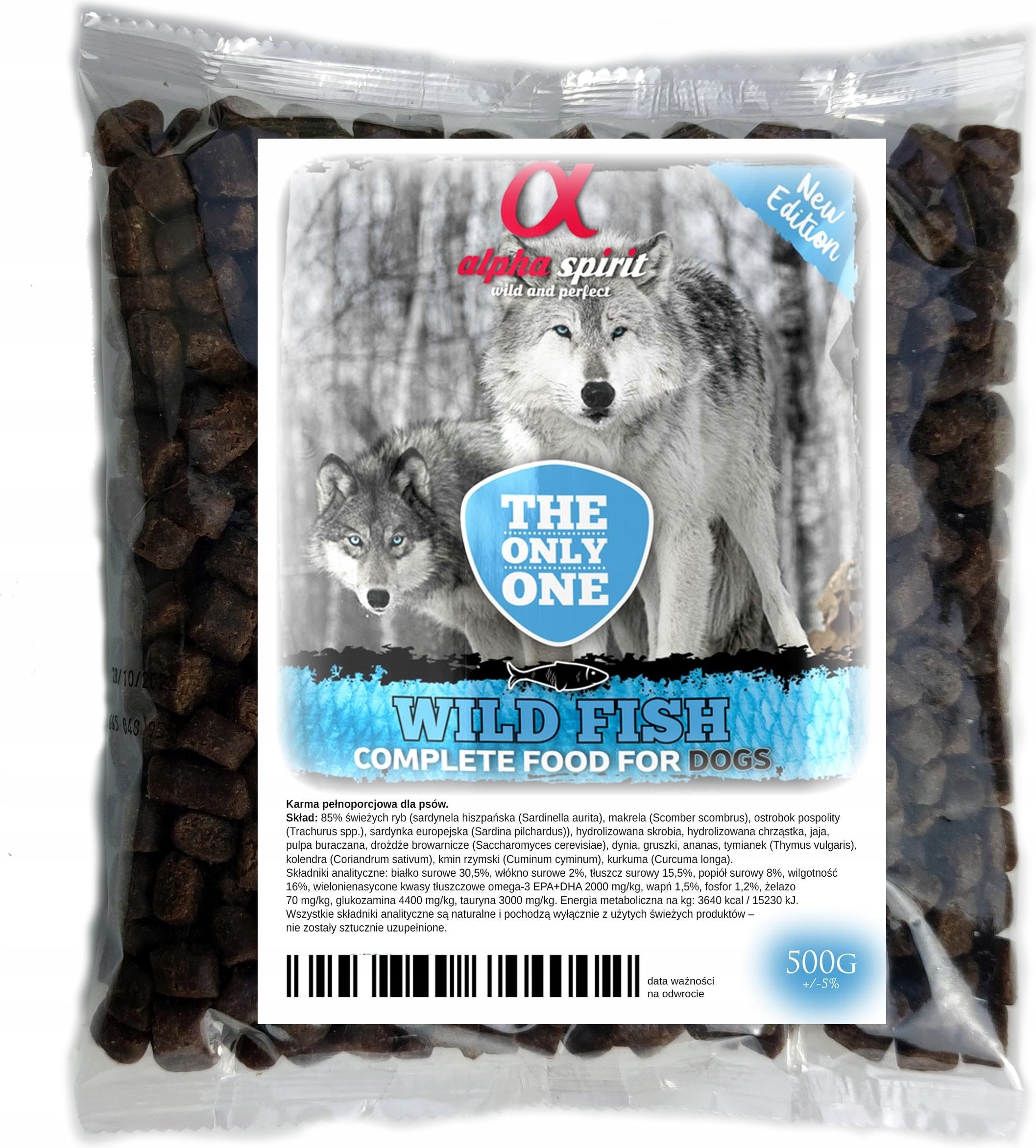 Alpha Spirit Wild Fish Semi-Nassfutter Für Hunde – Getreidefrei, 1,5 Kg, Mit Frischem Fisch