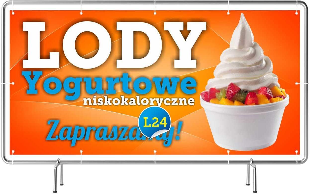 Baner Reklama 2,5x1,25m Lody Włoskie Szyld - Ceny i opinie - Ceneo.pl