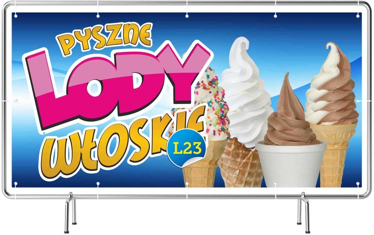 Gotowe Projekty Reklama 2mx1m -Lody włoskie - Ceny i opinie - Ceneo.pl