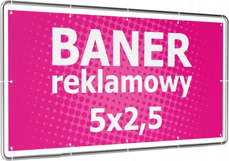 Mocny Baner Reklamowy, Banery, Plandeka 500x250cm